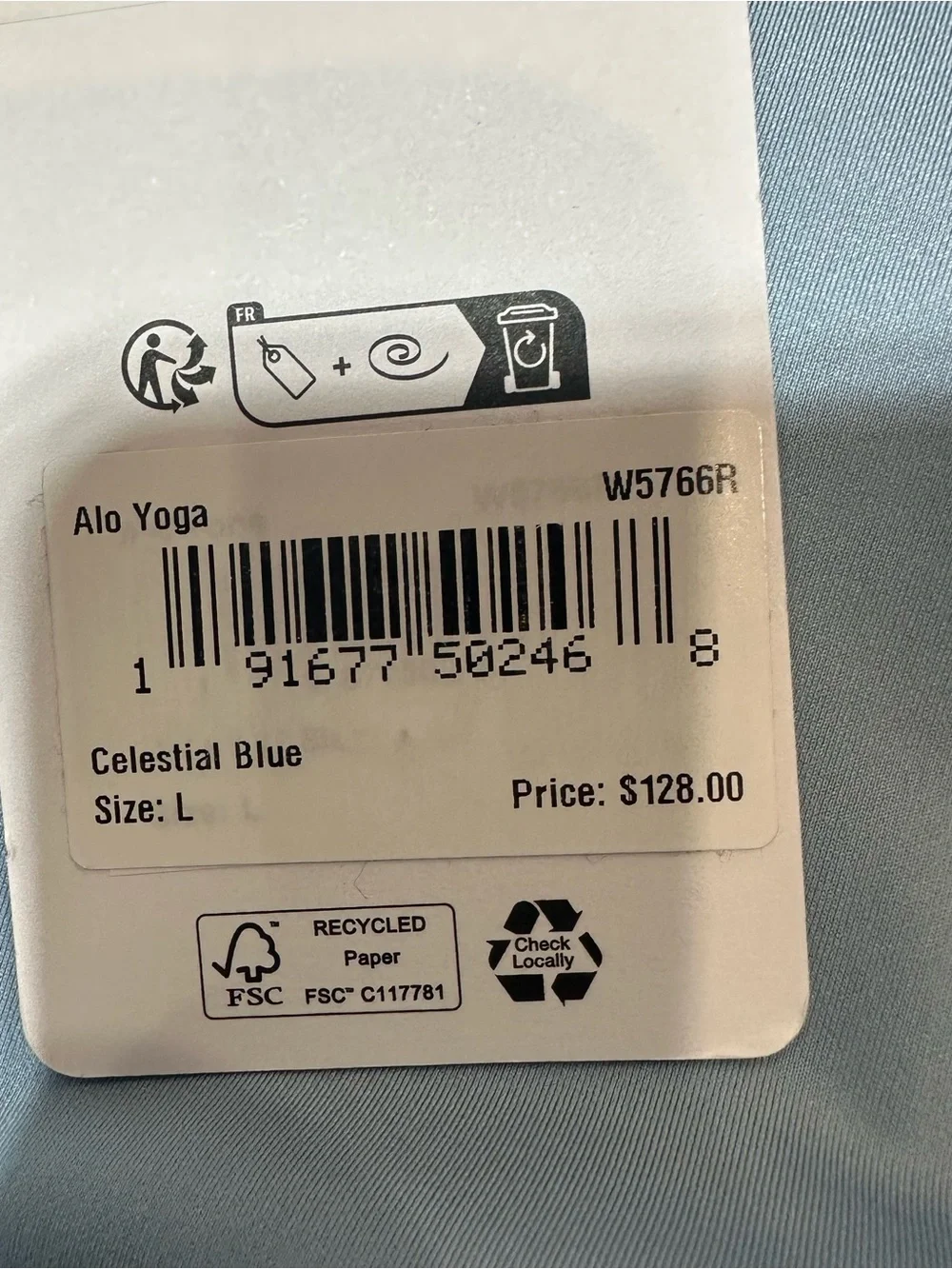 Alo Yoga 7/8 High Waist Airlift Legging - Celestial Blue Large NWT